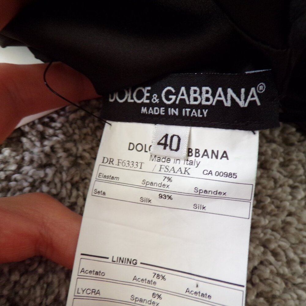 NWOT Dolce and Gabanna Red floral tulip print pencil dress 40/S Summer - Picture 9 of 14